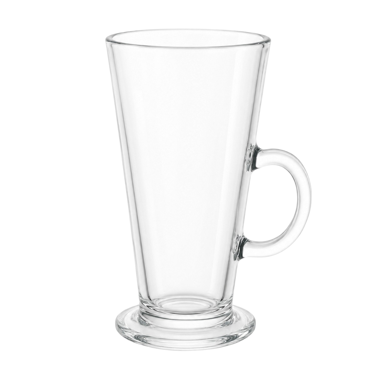 250ml Clear Latte Mug Tall Coffee Glass With Handle Tea Cappuccino Hot Chocolate