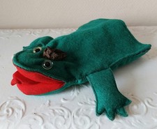 Dresdner Künstlerpuppe Handpuppe Froschkönig Frosch Fa. Expertic DDR