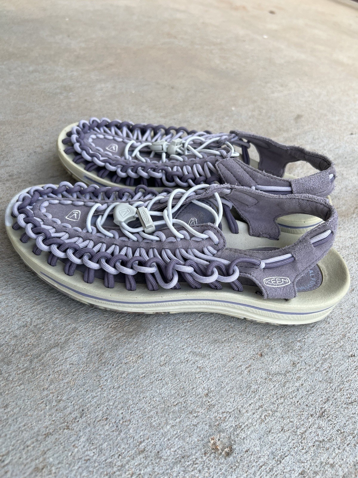 Sandali donna viola lilla grigio Keen UNEEK intrecciati taglia 7 5