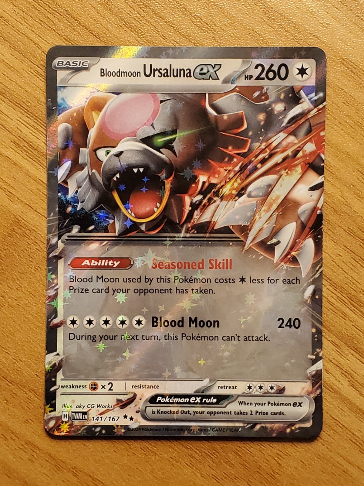 Bloodmoon Ursaluna ex 141/167 Twilight Masquerade Double Rare near mint