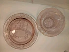 Vintage Tiara Indiana Glass  Mother Goose Nursery Rhyme Bowl Plate
