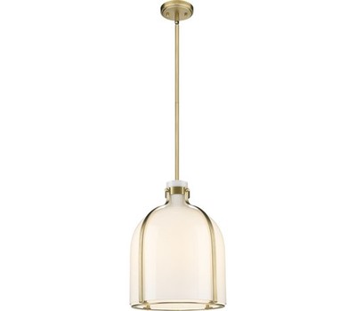 Z-Lite 818-12RB Pearson Chandelier, 1-Light 100 Watts, Rubbed Brass
