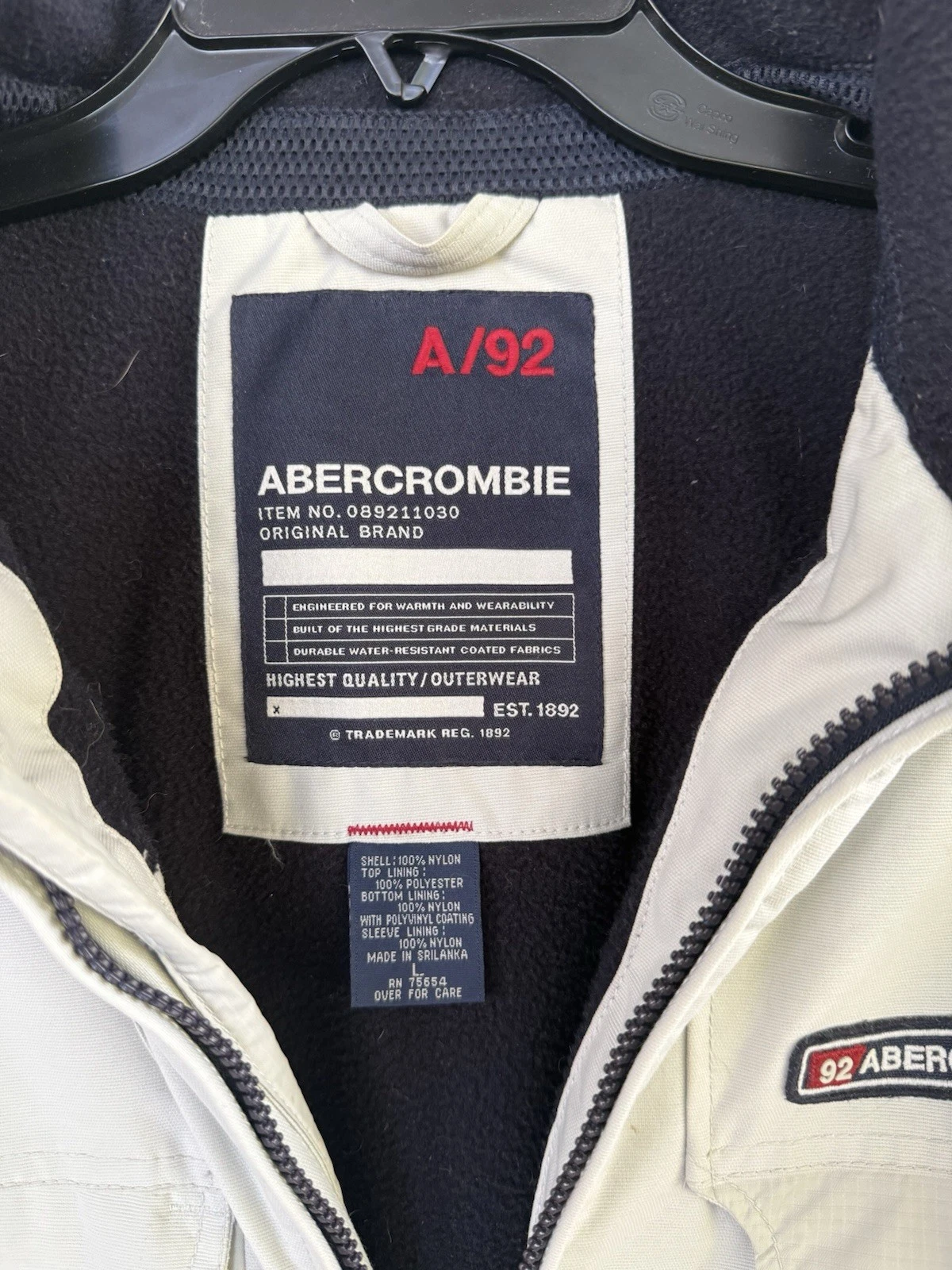 vintage Abercrombie & Fitch "A/92" weather-resistant ski or windbreaker jacket image 3