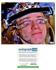 Clockwork Orange Malcolm McDowell Autographed 11x14 Photo w Quote ACOA Witness I