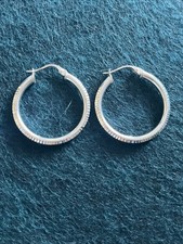 925 Sterling Silver Hoop Huggie Earrings
