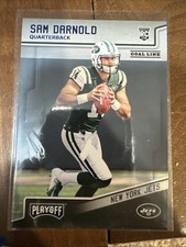 Sam Darnold Blue Goal Line Playoff Rookie Card . rookie card picture