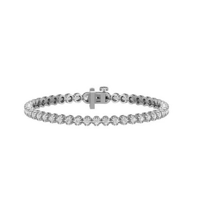 14k White Gold 3Ct Lab Grown Diamond Tennis Bracelet 7'' Gift For Women