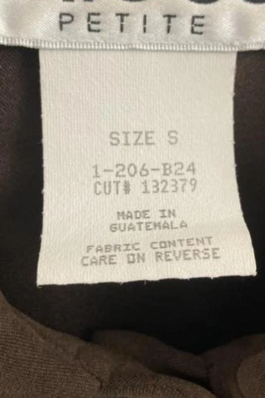 Briggs Petite Women's Brown Long Sleeve Jacket Size Small Button Up - Image 4 of 4