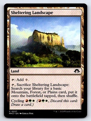 Sheltering Landscape 227 Common Modern Horizons 3 Magic: The Gathering