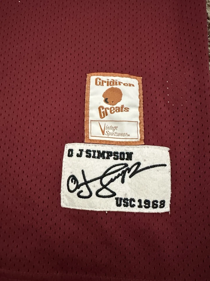 Signature Edition Gridiron Greats USC Trojans OJ Simpson Throwback Jersey Sz 52 - Image 2 of 4