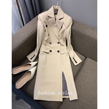 Women's Trench Coat New Spring Mid Long Double Breasted Spring Thin Jackets