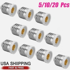 3-20pc Light Bulb Socket Adapter Medium Base E27 to E12 Candelabra Screw Reducer