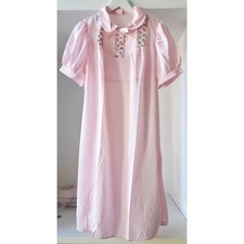 VINTAGE NEW 1960's Women's Light Pink Nightgown w/ Flowers 100 Nylon Size L
