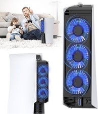 QYCHHJ Cooling Fan for PS5 Cooler Fan for PS5 Accessories with LED Light and 3.0