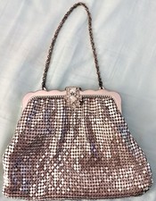 Vintage Whiting Davis Silver Evening Bag/Purse w/ Chain Handle