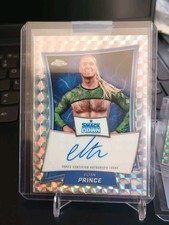Elton Prince 2025 Topps Chrome WWE Blue Brand Geometric Auto