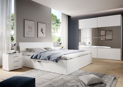 Schlafzimmer-Set komplett Beta 4-teilig weiß Ausführung wählbar