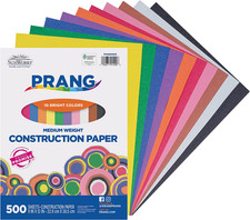 Formerly Sunworks Construction Paper, 10 Assorted Colors, 9" X 12", 500 Sheets