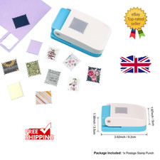 Postage Stamp Shape Craft Punch 1x0.8" Lever Action Scrapbooking Paper Tool UK