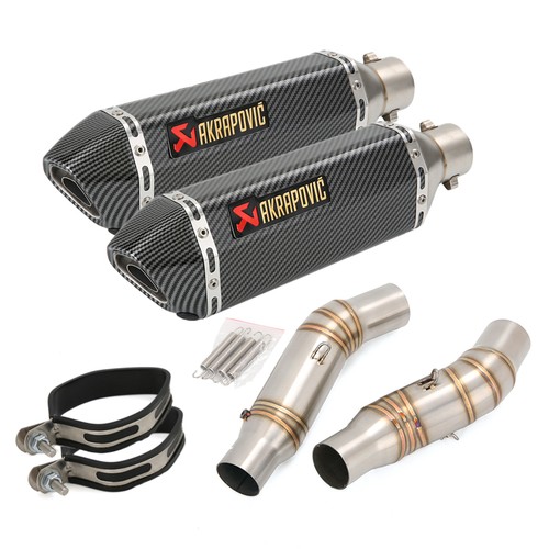Slip For Kawasaki Ninja Z1000 2010-2025 Mid Exhaust Link Pipe 51mm Muffler Tips