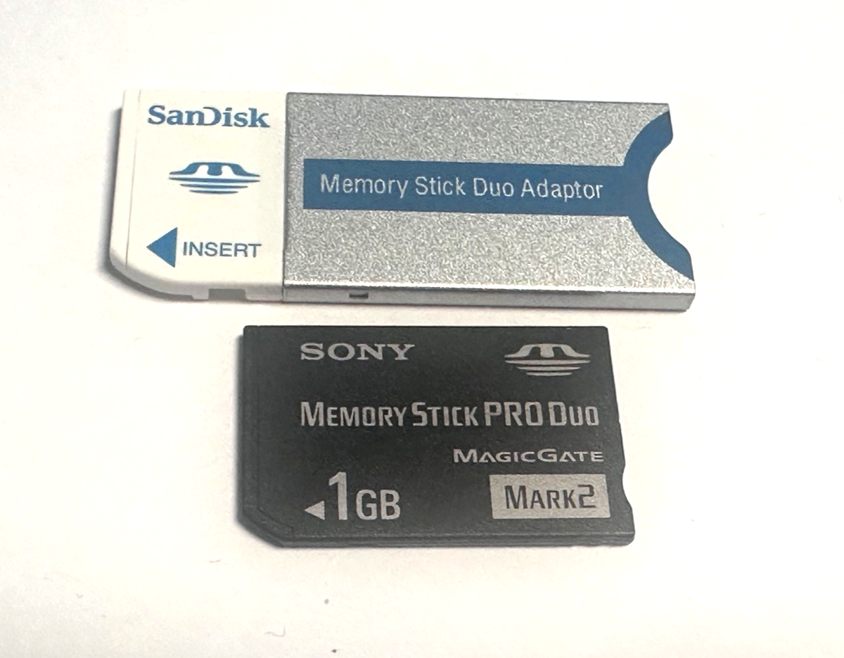 1GB Sony Memory Stick Pro Duo Card + Sandisk Adapter | eBay