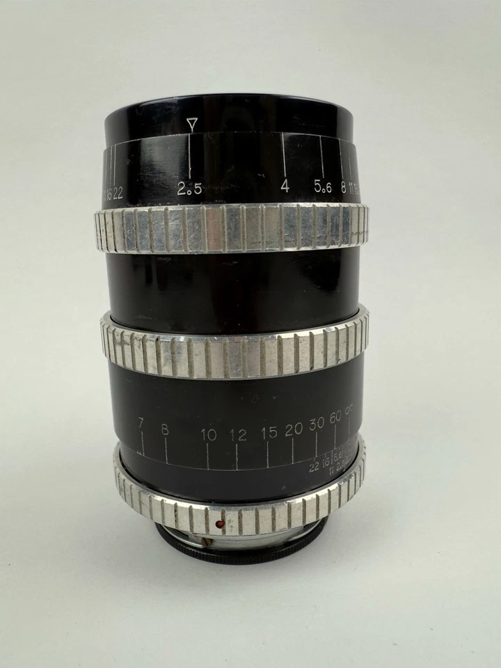 P. Angenieux Paris 90mm 1:2.5 Black Exakta Mount Lens Type Y12 #372730 W/ Caps - Image 4 of 4