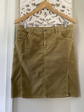 American Eagle VTG Y2K Corduroy Khaki Skirt Sz 4 Boho Hippie Minimalist Festival