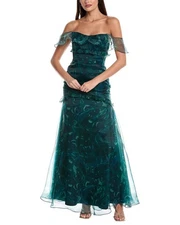 Rene Ruiz Organza Ruffle Gown Women's