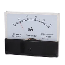 DC 0-50uA Class 1.5 Accuracy Analog Amperemeter Panel Meter Gauge 44C2