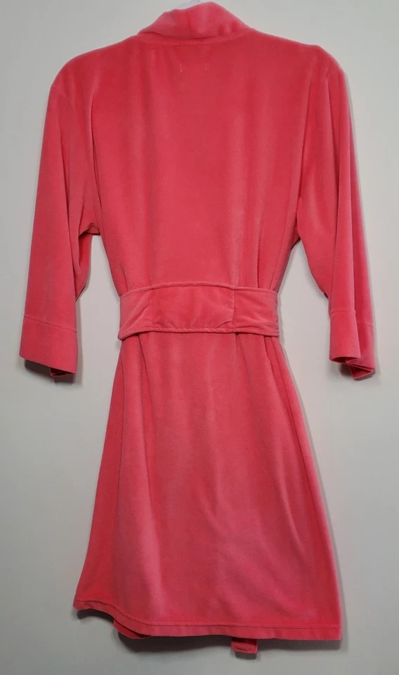 Bata envolvente coralina mediana Jockey para mujer con cinturón de corbata adjunto 2 bolsillos laterales Foto 2 de 4