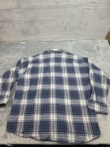 Vintage Town Craft 90s Grunge Flannel Button Down Men's Sz 2X Blue & White, $15.99 - Photo 6