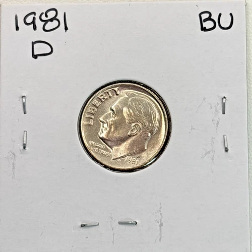 1981-D Roosevelt Dime BU (Brilliant Uncirculated) Denver Mint