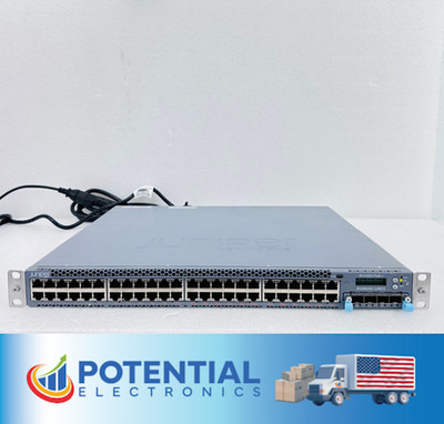 Juniper Networks EX4300-48P 48 Prt PoE+ Gigabit Network Switch w MODULE 2 PSU  