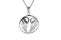 Echt Silber 925 EngelsflüGel Symbol AnhäNger Schutz Engel FlüGel Mit Kette Neu