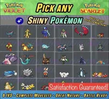 ✨ Pokemon Scarlet and Violet ✨ SHINY Pokemon with 6IV Lvl 100 & Battle Ready!