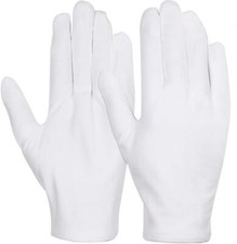 6 Pairs White Cotton Gloves For Dry Hands Eczema Spa Moisturizing Work Glove Lin