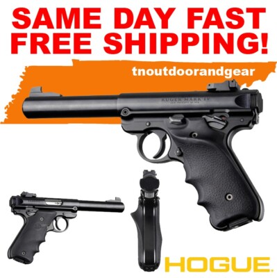 Hogue #79000 Ruger MK IV Recoil Absorbing Rubber Grip w