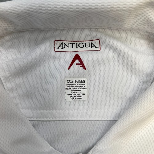 Boston Red Sox Polo Shirt Mens 2XL White Performance Stretch Golf Travel Antigua - Picture 9 of 12