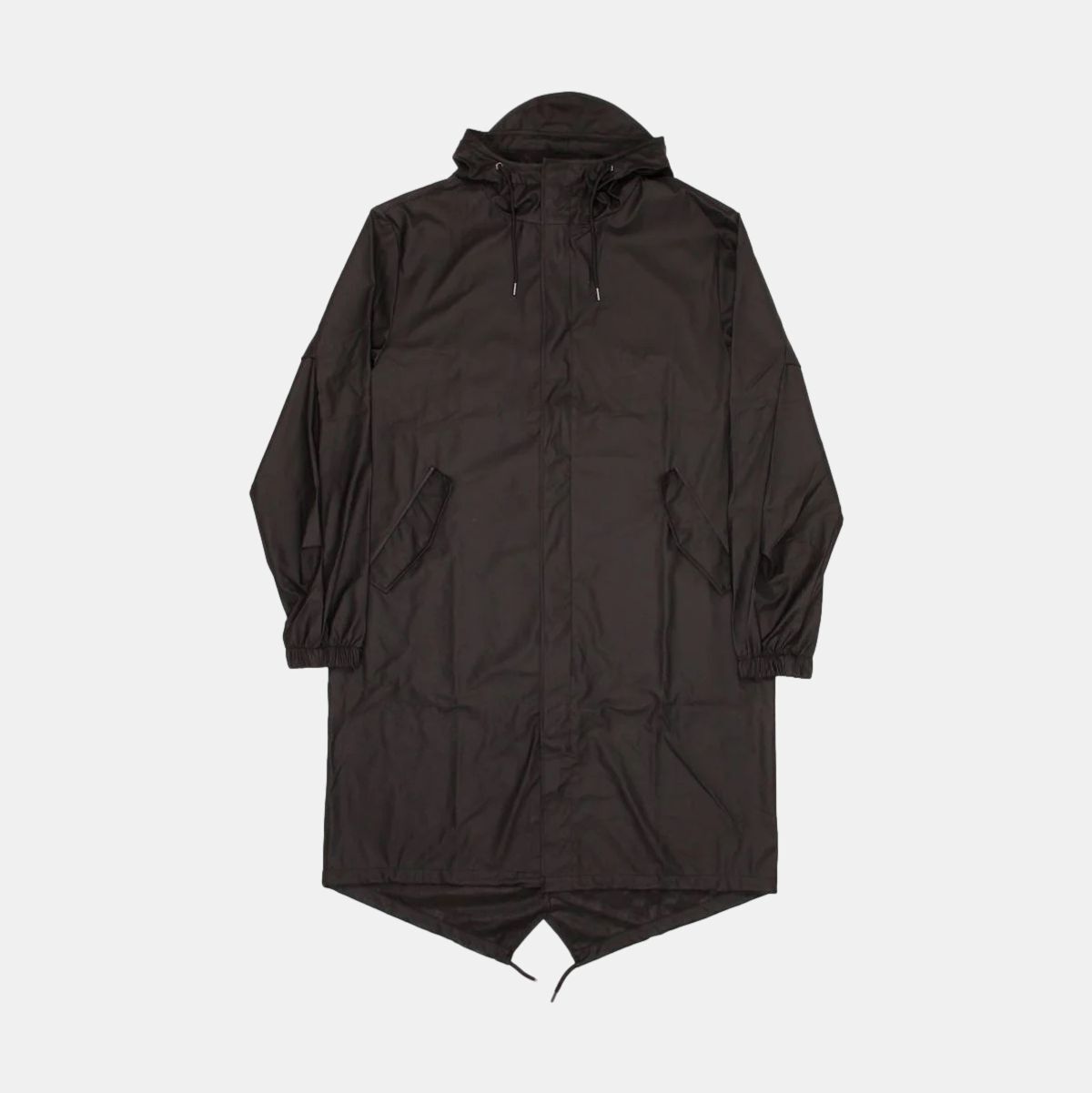 Parka Rains Fishtail / Talla M / Larga / Hombre / Negra / Poliéster