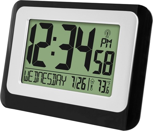 Atomic Clock With Temperature Self-Setting Digital Wall Mount - Picture 2 of 5