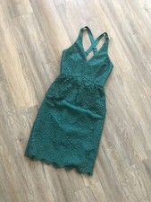 Adelyn Rae dress green lace peplum bodycon XS
