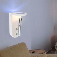 Spotleuchte Wandlampe Wandleuchte Spot Beweglich Gips Warmweiß 1X Led HöHe 22Cm