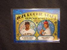 💥2021 Topps Heritage #97 Ke’Bryan Hayes/Jose Garcia Rookie Stars Blue Sparkle