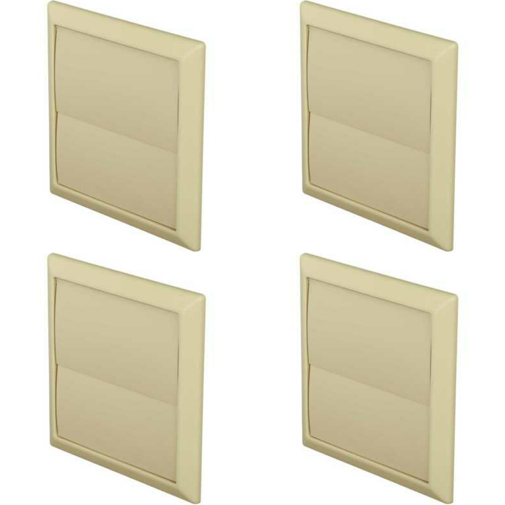 4 x Domus 4900C Gravity Ventilation Grilles - 100mm / 4 Inch (Cotswold Sand)