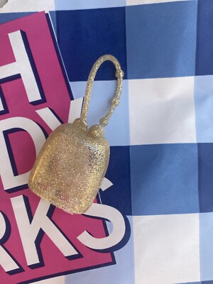 Bath and Body Works PocketBac Hand Gel Holder Halter Gold Glitzer Neu