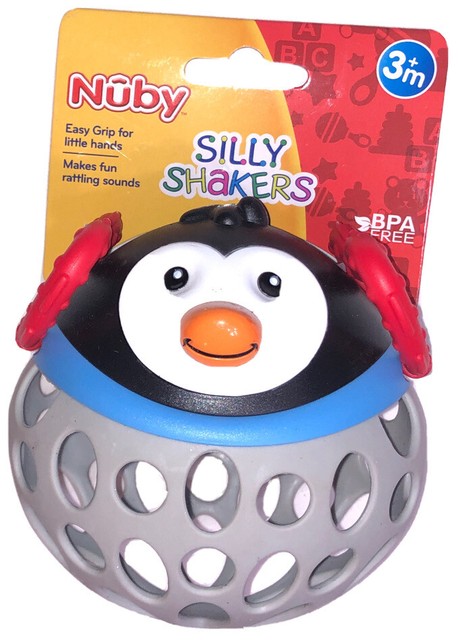 Nuby Play Pals Helicopter Silly Shakers Penguin Baby Infant Rattle Toys 3m for sale online | eBay