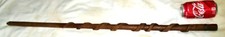 ANTIQUE TWISTED WOOD HAND CARVED REPTILE SNAKE MAN FOLK ART WALKING STICK STAFF