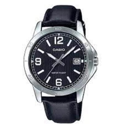 Casio Women's Black Dial Analog Quartz Dress Leather Wrist Watch LTP-V004L-1BUDF