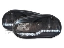 VW Golf 4 LED Tagfahrlicht Optik/Design Scheinwerfer Schwarz.1997-2004 Europaw.z