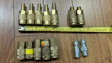 Mix Lot Of 14 PCs Brass Quick Couplers 1/4" Hose Bard / Body Socket/FPT/ Male